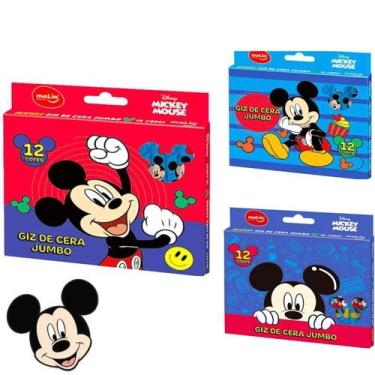 Imagem de Giz de Cera Jumbo 12 Cores Mickey Mouse - Molin