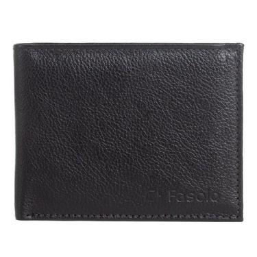 Imagem de Carteira Masculina Fasolo em Couro Slim CNH Preto, Preto, Único