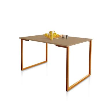 Imagem de Mesa de Jantar Steel Estilo Industrial Pés de Aço 120x80cm