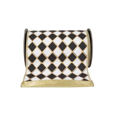 Imagem de Reliant Ribbon Fita de borda com fio Diamond Elite Metallic Outline Deluxe, preto/branco