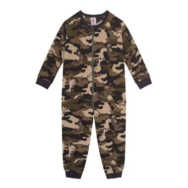 Imagem de Macacão pijama infantil de dinossauro Brandili Verde