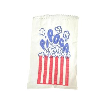 Imagem de 50 Saquinhos De Pipoca 8X12Cm Saco De Papel Salgada E Doce