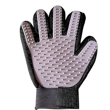 Imagem de Luva Magnética Tira Pelos para Cães e Gatos, 180 Pontas de Silicone, Cores Sortidas Mão Direita, Uso Seco ou no Banho (Cinza)