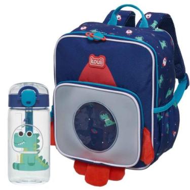 Imagem de Kit Mochila Filhotiis Infantil De Costas + Garrafinha Com Canudo 460mL