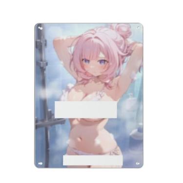 Imagem de Anime Sexy Bikini Hot Girl Pinup Girl Metal Tin Sign Wall Art Poster Decor for Home Bar Club Bedroom Bathroom Man Cave Otaku 30,5 x 40,6 cm, AN058