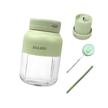 Imagem de Baoblaze Liquidificador portátil 1300 ml, liquidificador pessoal de frutas, espremedor elétrico portátil, copo, liquidificador, copo para camping, esportes, Verde
