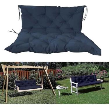 Imagem de Almofada De Banco Almofada De Encosto Almofada De Móveis De Jardim Almofada De Assento De Cadeira De Balanço Almofada Grossa De 2 A 3 Lugares 100 Cm, Blue, 150x50x50cm/59.06 * 19.69 * 19.69in