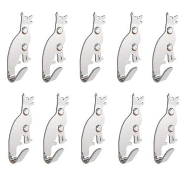 Imagem de Kit 10 Ganchos De Parede Decorativo Pendurador De Bolsa C.C - HomeFull