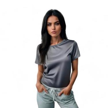 Imagem de CAMISETA Blusa Feminina Camisa Blusinha DRY Furadinho Academia Corrida Yoga 616-Feminino