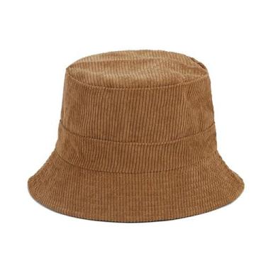 Imagem de Chapéu de balde Quanhaigou Corduroy Reversível Unissex Camel