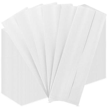 Imagem de Lancheiras de papel Kraft 5000 unidades descartáveis de 8x25cm (branca