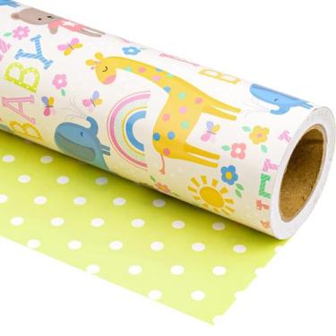 Imagem de Papel de embrulho WRAPAHOLIC Jumbo Reversível 76cm x 10m