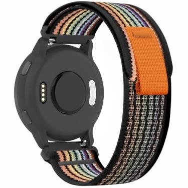 Imagem de Koazon Pulseiras de relógio Trail Loop de nylon de 20 mm compatíveis com Garmin Forerunner 55/165/Vivoactive 5/6, pulseira de substituição esportiva macia e respirável ajustável para Garmin Venu Sq 2
