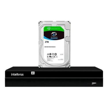 Imagem de Gravador Ip Nvr 8 Canais 4k Poe Nvd 1408 P Intelbras Com Hd 2tb