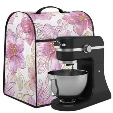 Imagem de Capa de misturador Kitchen Aid, capas contra poeira para batedeira de suporte, acessórios para misturadores de cozinha, capas de liquidificador com alça superior e bolso com zíper para aparelhos