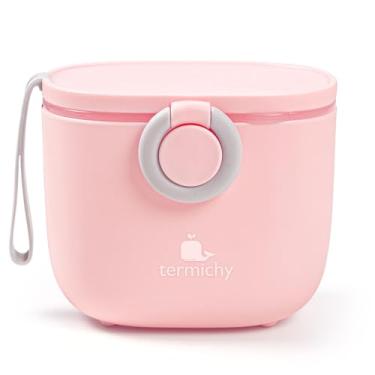 Imagem de Whew Termichy Dispensador de fórmula de bebê, dispensador portátil de leite em pó recipiente com alça e pá para viagens ao ar livre com bebê, 500 ml, rosa