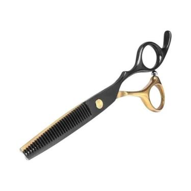 Imagem de Tesoura Profissional De Cabeleireiro Para Desbaste E Corte Com Dentes 