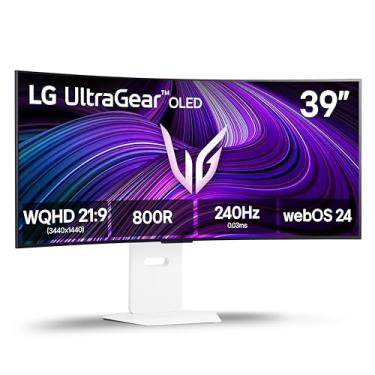 Imagem de LG Monitor de jogos 39GX90SA-W UltraGear 39 ″ WQHD (3440×1440) curvo Smart OLED com webOS, 240 Hz, 0,03 ms, compatível com NVIDIA G-SYNC, DisplayHDR True Black 400, HDMI 2.1/DP/USB