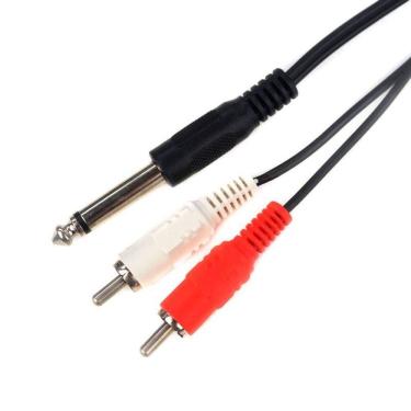 Imagem de Cabo 2 Rca X P10 Mono Niquel 1,8m