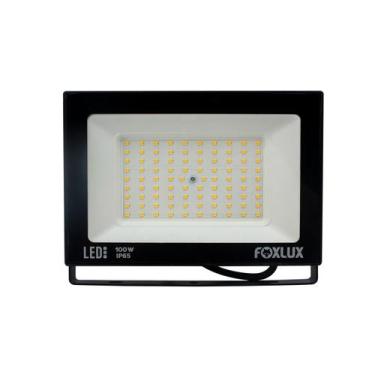 Imagem de Refletor Led 100W 3000K Preto Bivolt Foxlux