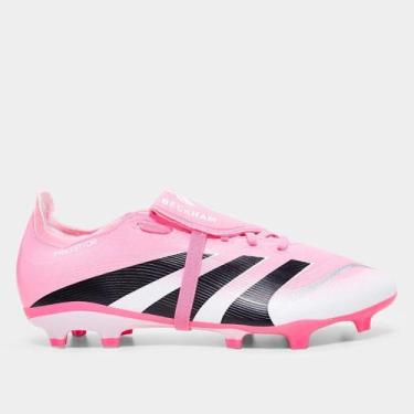 Imagem de Chuteira Campo Adidas Predator League LIN Unissex, Rosa, 41