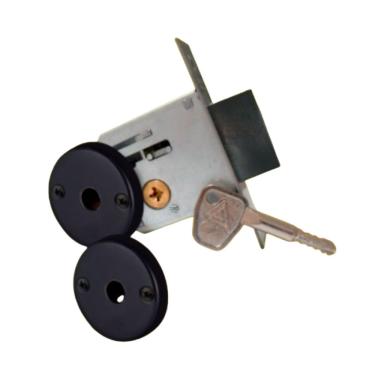 Imagem de Trava de Segurança Dupla Preto Fosco em Blister F2000 - 025540 - ALIANÇA