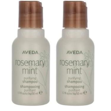 Imagem de Shampoo Aveda Rosemary Mint Purificante 50 mL (pacote com 2)