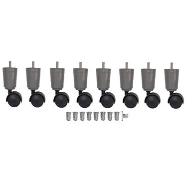 Imagem de Pé Cama Box Cinza Rodízio + Bucha Americana (8)