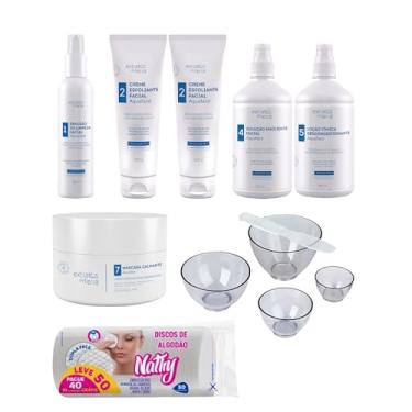 Imagem de Kit Limpeza De Pele Aquaface + Kit Cubeta Gianinis + Algodão