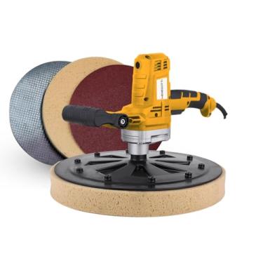 Imagem de Desempenadeira Elétrica para Reboco Menegotti MDE Mono 1200W 127V – Acabamento Profissional, Menos Esforço e Alta Produtividade - Multifuncional – 3 Discos Inclusos