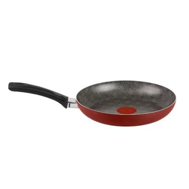 Imagem de Frigideira Rochedo Facilita Vermelho 30cm com Antiaderente Resist - Limpa Fácil e Dura Mais, reforçado com partículas minerais, Thermo-Sinal e Cabos Reforçados