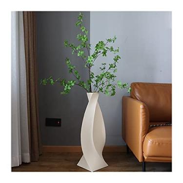 Imagem de WUHUQN Vaso de flores do chão ao teto vaso grande arranjos de flores decorativos sala de estar flores artificiais vasos de plantas de alta sensibilidade vaso de mobiliário doméstico vaso para arranjo