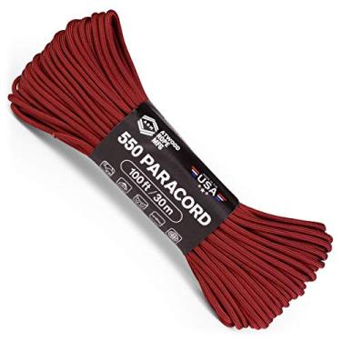 Imagem de Corda de paraquedas Atwood MFG que muda de cor 550 Paracord 30 m, cabo de paraquedas de nylon com núcleo de 1,8 m, equipamento de sobrevivência externo feito nos EUA | cordões, pulseiras, envoltórios, chaveiro (carab)