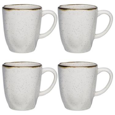 Imagem de Conjunto Jogo 4 Canecas Xícara Porcelana Oxford Ryo Maresia Cor Areia 