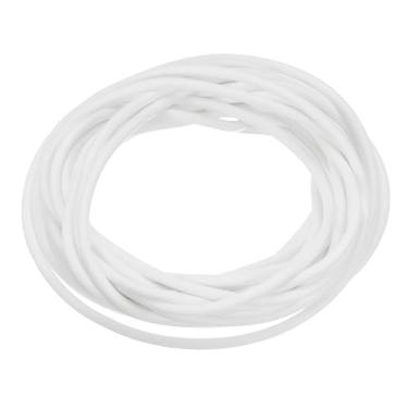 Imagem de Tira de vedação de espuma de silicone, 2,5 mm (0,1") de diâmetro 8 metros (26,25 pés) de borracha de borracha longa fita redonda de borracha sólida para máquinas e indústrias, branca