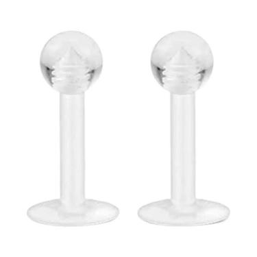 Imagem de Conjunto De Retentores De Piercing De Plástico Acrílico Transparente F