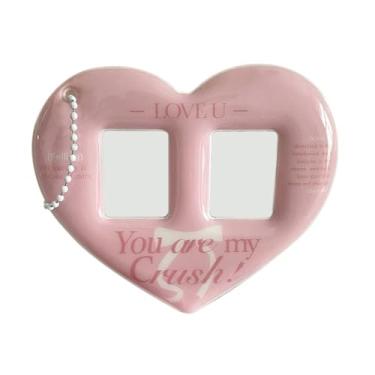 Imagem de Chaveiro com capa protetora para fotos, portátil, rosa, porta-cartões, bolsa kawaii, pingente