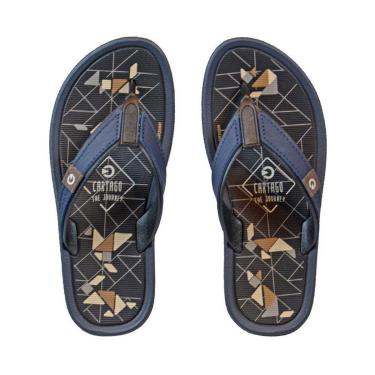 Imagem de CHINELO INFANTIL CARTAGO COM ESTAMPA AZUL E VERMELHO-Masculino