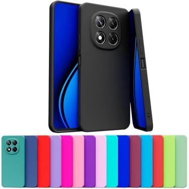 Imagem de Capa Capinha Case Compatível Xiaomi POCO X7 Silicone Aveludada Com Proteção De Câmera (PRETO)
