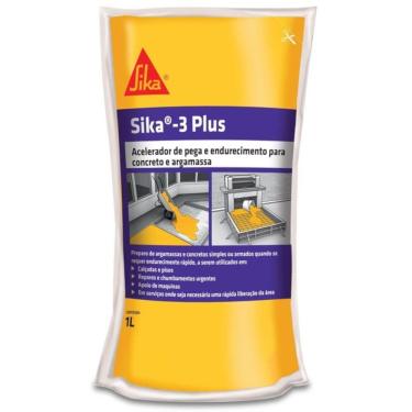 Imagem de Aditivo Líquido Sika 3 Plus 1 Litro - 472173 - Sika