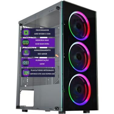Imagem de PC GAMER DreamComputers Ryzen 5 5500, GTX 1660 Super 6GB, 16GB RAM DDR