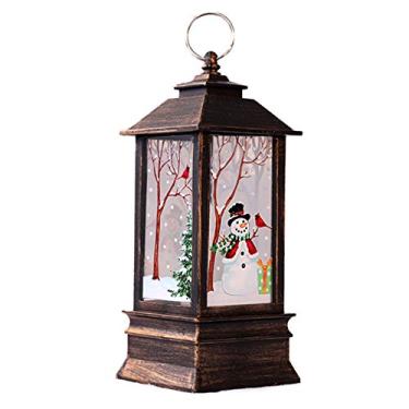 Imagem de Lanterna Estilo Vintage Luz Decorativa com Efeito de Chama tremeluzente Iluminada para Mesa ou Suspensão Decoração Interior