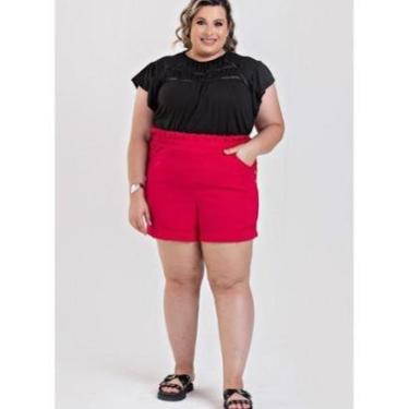 Imagem de Bermuda Alfaiataria Plus Size Botão lateral - Serena-Feminino