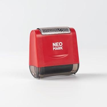 Imagem de Conjunto de carimbo de rolo de proteção contra roubo de identidade amplo - (3 refil de tinta incluída) Ótima alternativa para um triturador (vermelho rosa)