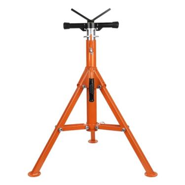 Imagem de Suporte de macaco de tubo resistente, suporte de tubo dobrável ajustável de 71 a 132 cm, capacidade de carga de 1,134 kg, ideal para projetos de soldagem, automotivo e construção, Organge