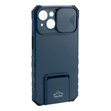 Imagem de Capa Compatível Com iPhone 15, Cor Azul, Armadura Anti Impacto Cabos & Plugs