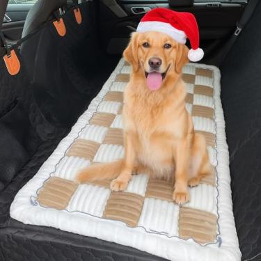 Imagem de Capa de assento de carro de cachorro para banco traseiro, cama de cachorro para carro, adequada para extensores de banco traseiro, protetor de assento de carro, antiderrapante, macio, durável para