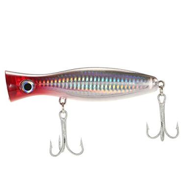 Imagem de Isca Artificial Popper Grande de Selado com Olhos 3D Pesca Rígida Anzóis e Anel para Água Salgada Doce