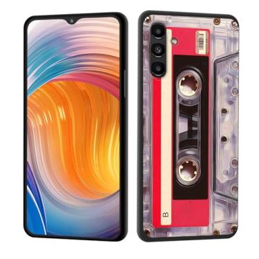 Imagem de CICPLKSE Capa para Galaxy A13 5G, capa amortecedora de borracha de silicone macia, proteção total à prova de choque, proteção contra quedas para Samsung Galaxy A13 5G, fita cassete