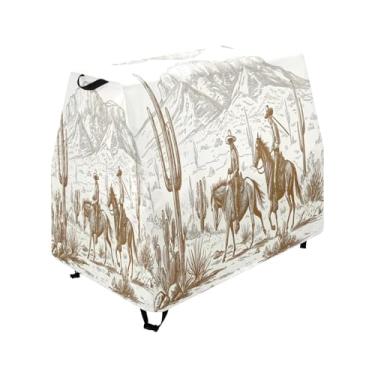 Imagem de Qilmy West Cow Boy Kids Water Table Cover, Duty Waterproof Patio Table Covers for Outdoor Toddler Splash Tables, UV Resistant & Dustproof Play Table Protector, Cover Only